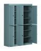 72" Aqua Solid Wood 8 Pantry Or Storage Closet
