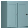 72" Aqua Solid Wood 8 Pantry Or Storage Closet
