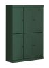 72" Green Solid Wood 8 Pantry Or Storage Closet
