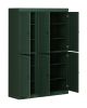 72" Green Solid Wood 8 Pantry Or Storage Closet