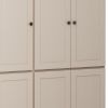 72" Beige Solid Wood 8 Pantry Or Storage Closet