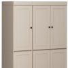 72" Beige Solid Wood 8 Pantry Or Storage Closet