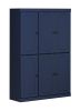 72" Navy Blue Solid Wood 8 Pantry Or Storage Closet