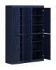72" Navy Blue Solid Wood 8 Pantry Or Storage Closet