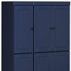 72" Navy Blue Solid Wood 8 Pantry Or Storage Closet