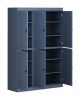72" French Blue Solid Wood 8 Pantry Or Storage Closet
