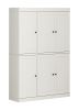 72" Off White Solid Wood 8 Pantry Or Storage Closet