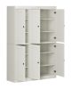 72" Off White Solid Wood 8 Pantry Or Storage Closet