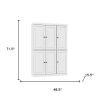 72" White Solid Wood Six Door Two Drawer Pantry Or Storage Closet