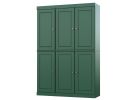 72" Green Solid Wood Six Door Two Drawer Pantry Or Storage Closet