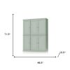 72" Sage Solid Wood Six Door Two Drawer Pantry Or Storage Closet