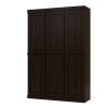 72" Espresso Solid Wood Six Door Two Drawer Pantry Or Storage Closet