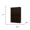 72" Espresso Solid Wood Six Door Two Drawer Pantry Or Storage Closet