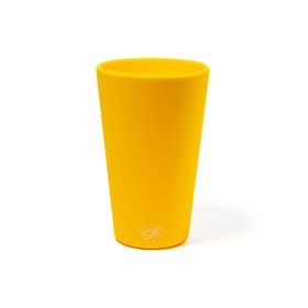 Yellow Silicone Straight Shape Stemless Pint Glass