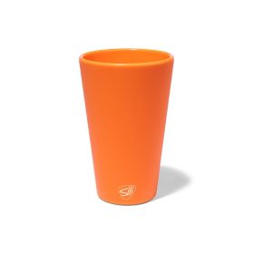 Orange Silicone Straight Shape Stemless Pint Glass