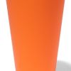 Orange Silicone Straight Shape Stemless Pint Glass