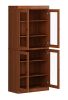 72" Coffee Solid Wood Four Door Pantry Or Storage Closet