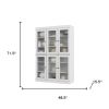 72" White Solid Wood Six Door Pantry Or Storage Closet