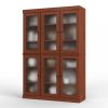 72" Coffee Solid Wood Six Door Pantry Or Storage Closet