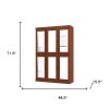 72" Coffee Solid Wood Six Door Pantry Or Storage Closet