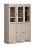 72" Beige Solid Wood Six Door Pantry Or Storage Closet