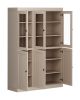 72" Beige Solid Wood Six Door Pantry Or Storage Closet