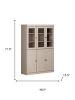 72" Beige Solid Wood Six Door Pantry Or Storage Closet