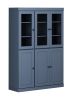 72" French Blue Solid Wood Six Door Pantry Or Storage Closet