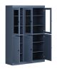 72" French Blue Solid Wood Six Door Pantry Or Storage Closet