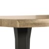 63" Walnut And Black Wood And Iron Live Edge Dining Table