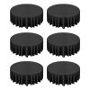 Black Round Tablecloths 6 Pack, 120 Inches in Diameter, Stain- & Wrinkle- Resistant, Machine Washable Table Clothes