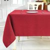 Textured Linen Table Cloth for Rectangle Table Waterproof Fabric Christmas Tablecloth Rectangular Wrinkle Free Wipeable Dining Cover for Wedding/Birth
