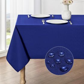 Rectangle Tablecloth Waterproof Linen Textured Table Cloth Stain and Wrinkle Resistant Washable, Decorative Fabric Table Cover for Dining