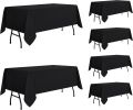 6 Pack Black Tablecloth 60 x 84 Inch