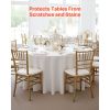 White Round Tablecloths 10 Pack, 120 Inches in Diameter, Stain- & Wrinkle- Resistant, Machine Washable Table Clothes