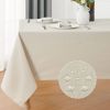 2 Pack Rectangle Tablecloth, 52x70 inch, Water Resistant Wrinkle Free Linen Textured Table Cloth Washable, Decorative Fabric Table Cover for Dining