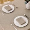 2 Pack Rectangle Tablecloth, 52x70 inch, Water Resistant Wrinkle Free Linen Textured Table Cloth Washable, Decorative Fabric Table Cover for Dining