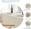 2 Pack Rectangle Tablecloth, 52x70 inch, Water Resistant Wrinkle Free Linen Textured Table Cloth Washable, Decorative Fabric Table Cover for Dining